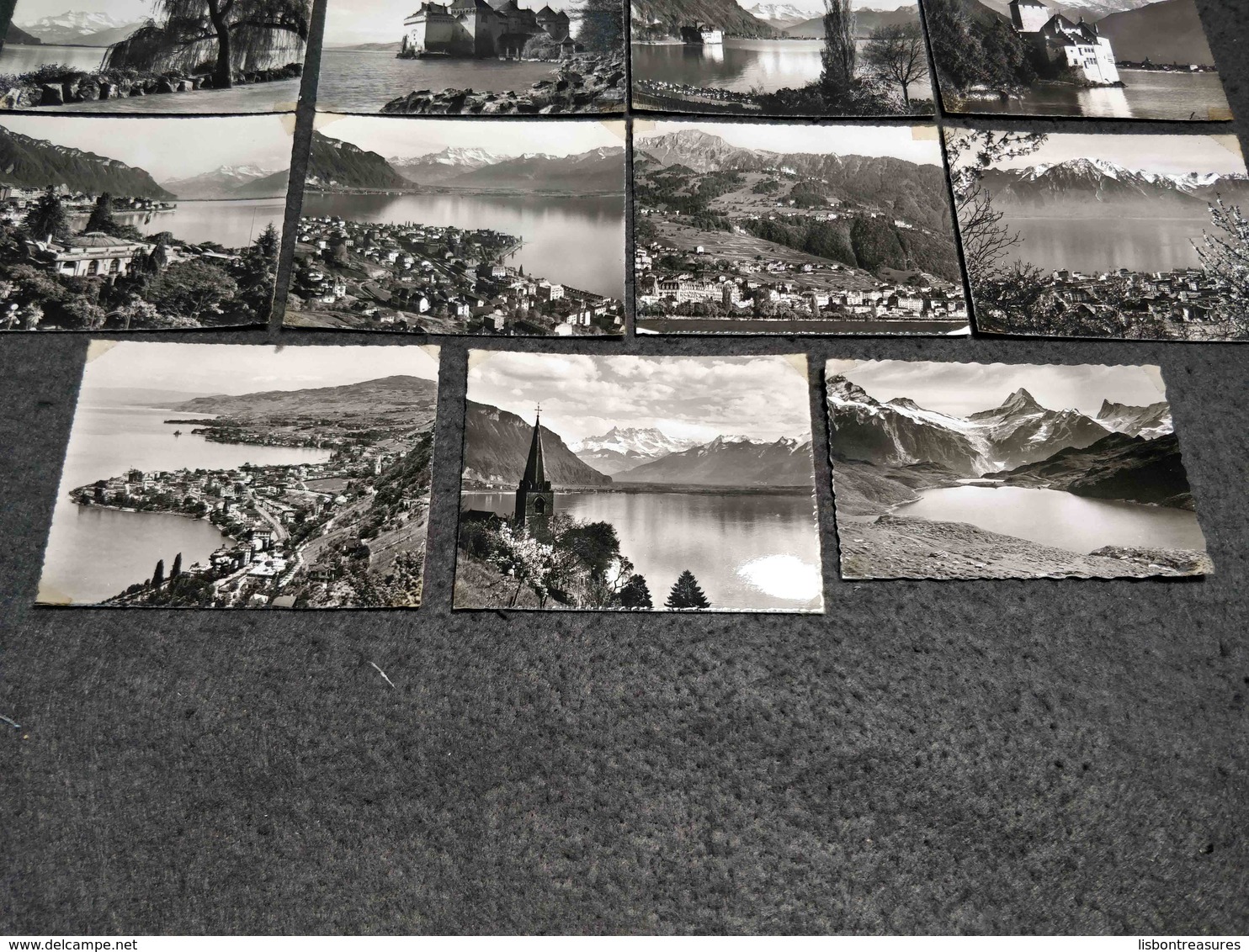 ANTIQUE LOT X 10 SMALL PHOTOS SWITZERLAND - MONTREAUX VIEWS - Filme: 35mm - 16mm - 9,5+8+S8mm