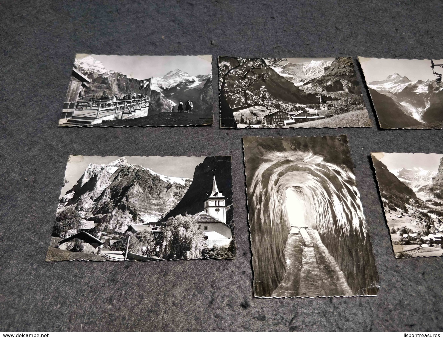 ANTIQUE LOT X 10 SMALL PHOTOS SWITZERLAND - GRINDELWALD VIEWS - Bobinas De Cine: 35mm - 16mm - 9,5+8+S8mm