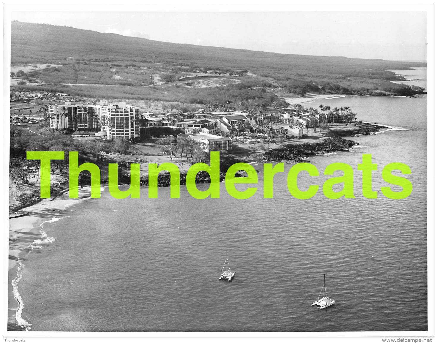 GRAND PHOTO DE PRESSE HAWAII ANNEES '70  LARGE HAWAIIAN  PRESS PHOTO 26 CM X 20 CM HOTEL MAUI INTER CONTINENTAL - Orte