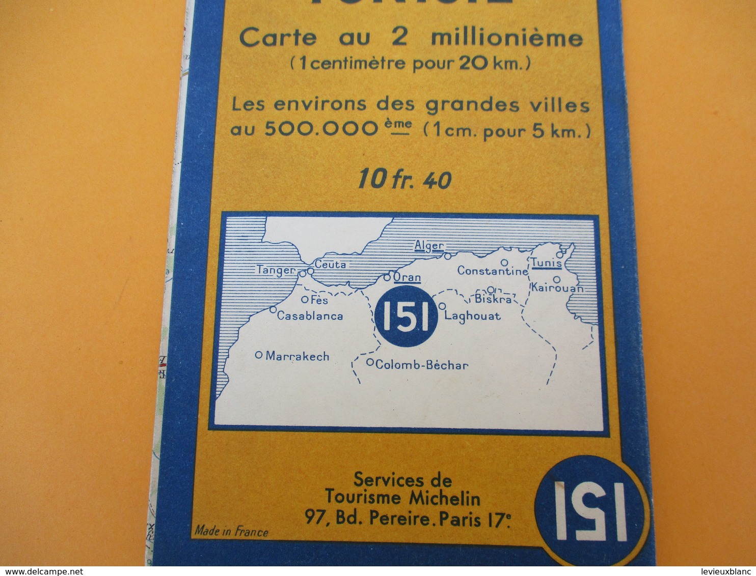 Carte Pneu Michelin/Maroc Algérie Tunisie/Carte Au 2 Millionième/ N°151/Schneider Et Mary/Levallois/1942        PGC192 - Cartes Routières