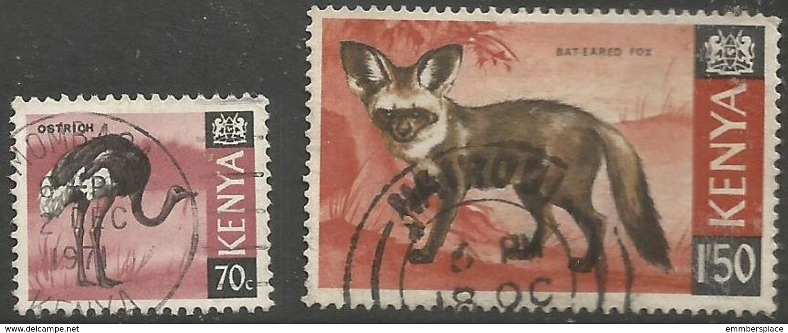 Kenya  - 1969 Issue Of Animals Used   SG 28 & 31 - Kenia (1963-...)