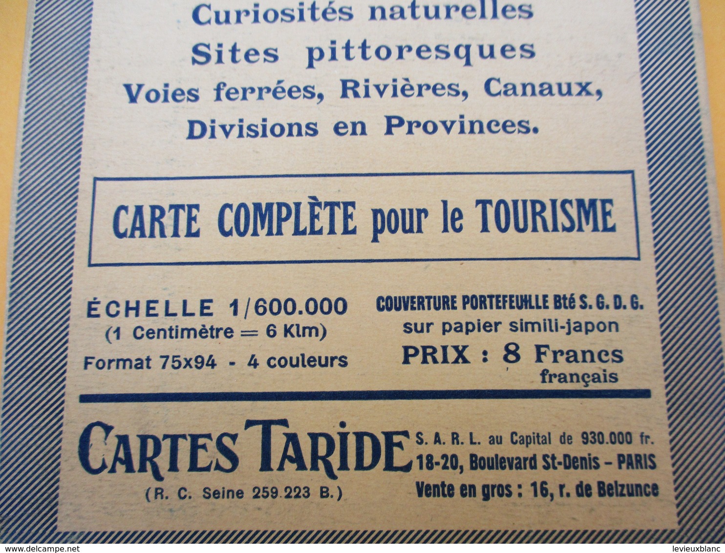 Carte TARIDE/n° 31/ ITALIE Centrale/Carte  Pour Le Tourisme/Portefeuille/Paris/Gaillac-Monrocq/ Vers 1930-40      PGC193 - Cartes Routières