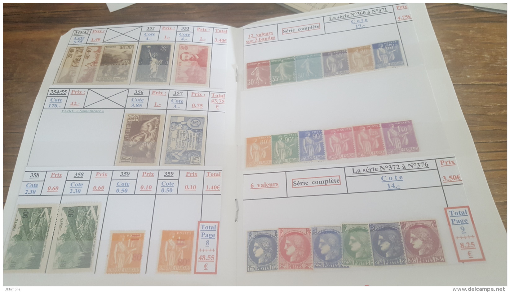 LOT 405844 TIMBRE DE FRANCE NEUF* VALEUR 650 EUROS