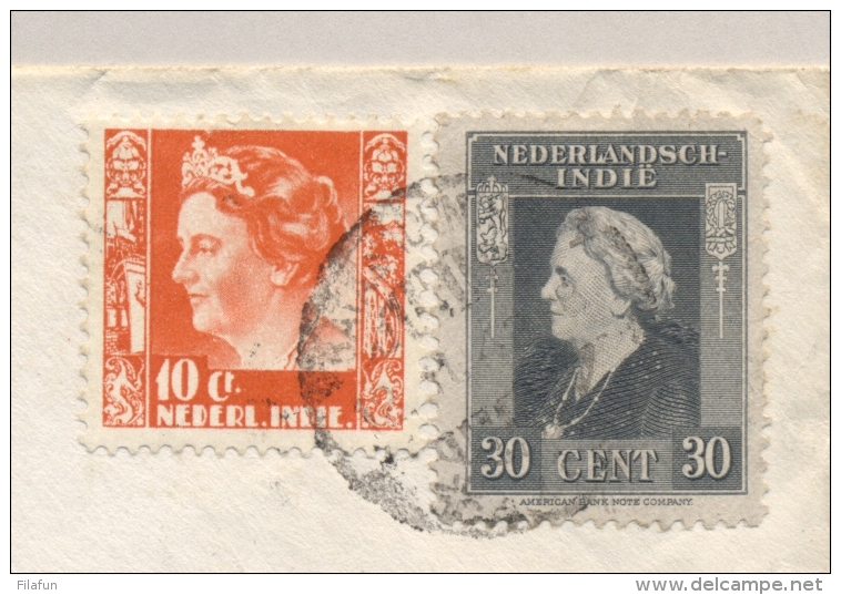 Nederlands Indië - 1946 - 10 En 30 Cent Mixed Franking Op Censored Cover Van Batavia Naar Overveen / NL - Nederlands-Indië