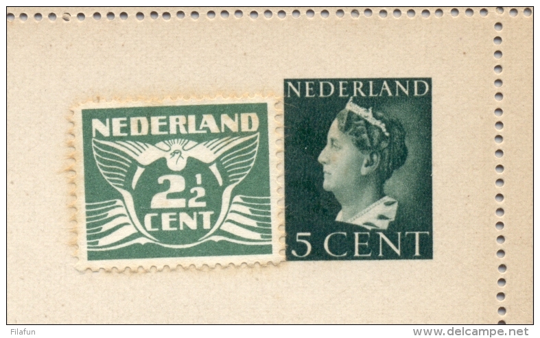 Nederland - 1940 - 5 Cent Konijnenburg, Postblad G20 - Ongebruikt Met Extra Zegel - Postal Stationery