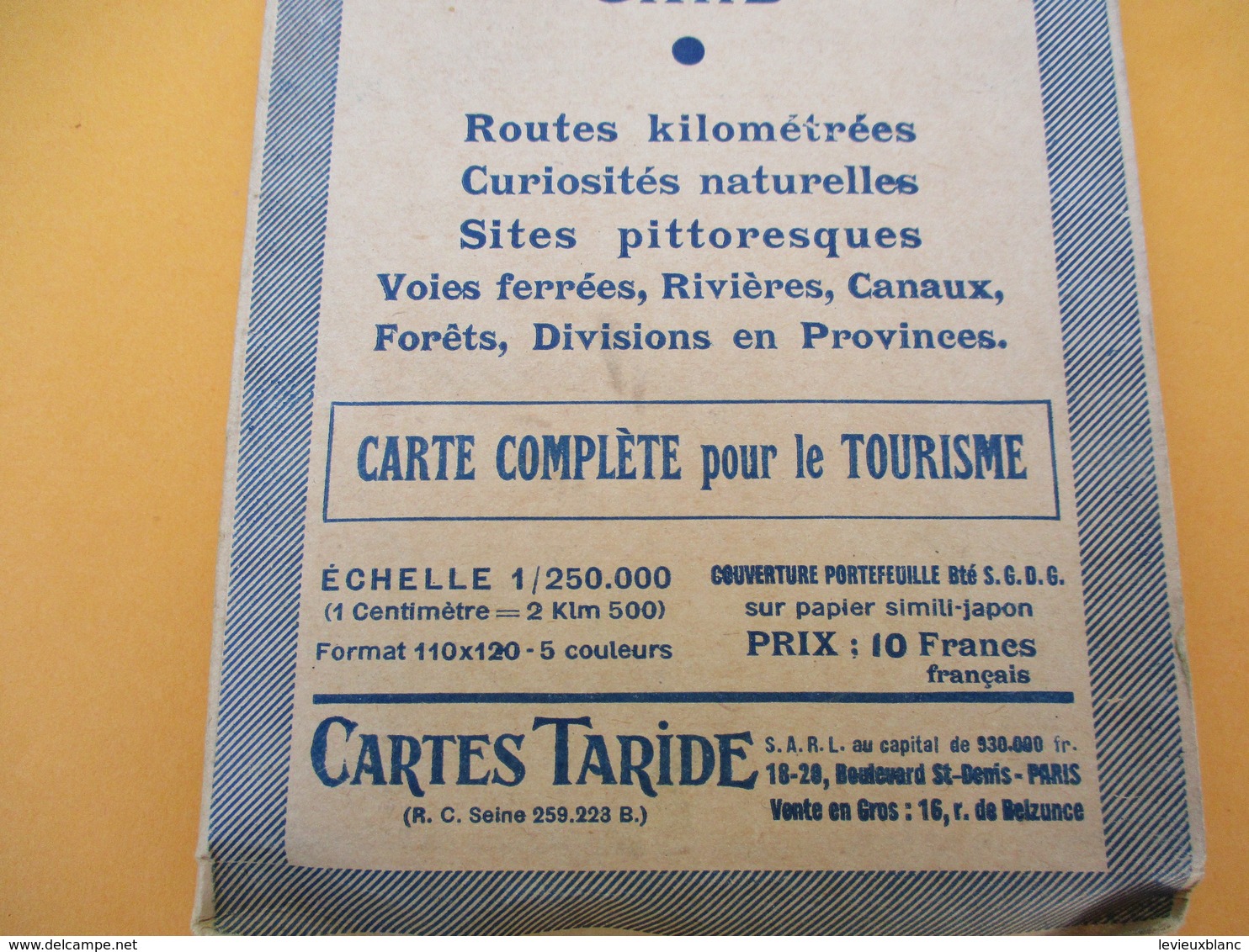 Carte TARIDE/n° 38/ BELGIQUE/Carte  Pour Le Tourisme/Portefeuille/Paris/Gaillac-Monrocq/ Vers 1930-40      PGC194 - Carte Stradali