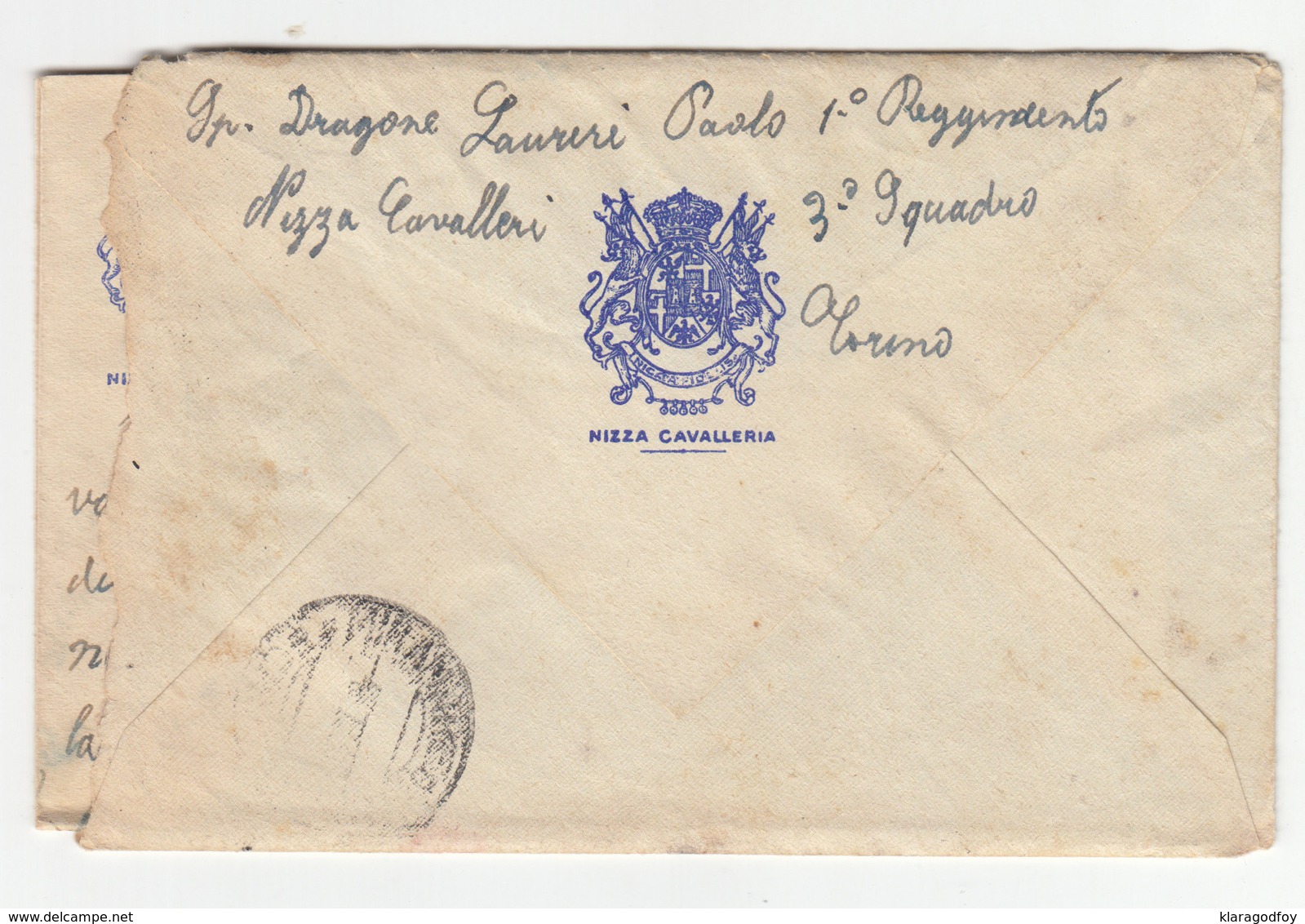 Italy, Nizza Cavalleria Letter Cover Travelled 1938 Torino To Rimini B180710 - Poststempel