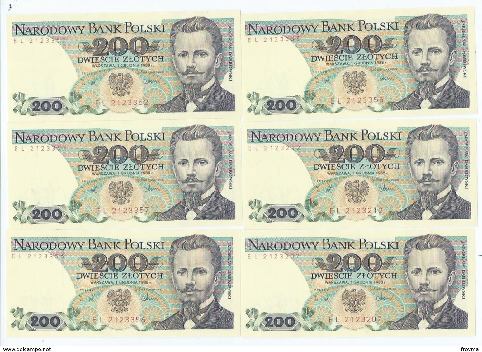 Billet Neuf De Banque De 200 Zlotych 1975-1988 - Pologne