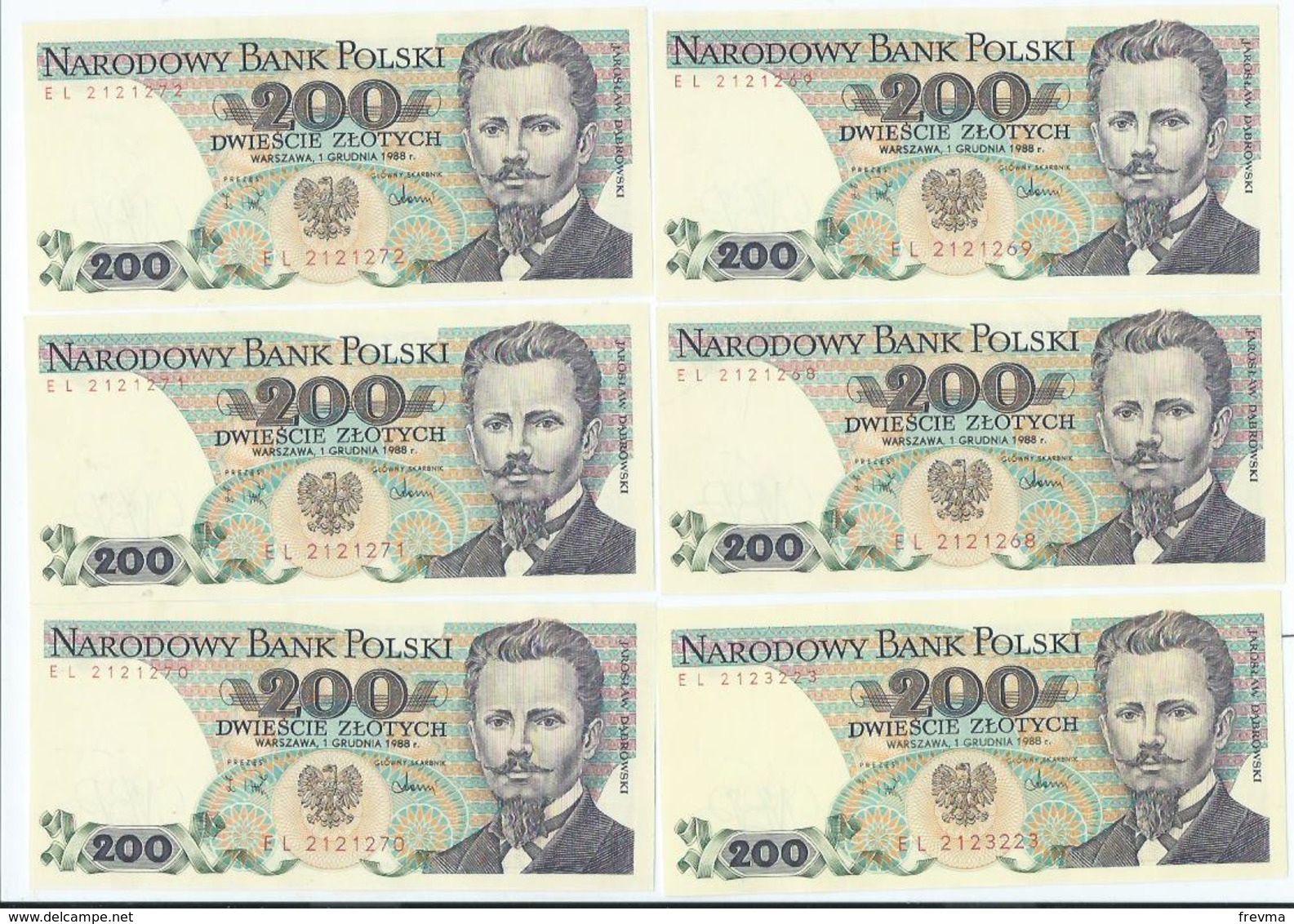 Billet Neuf De Banque De 200 Zlotych 1975-1988 - Pologne