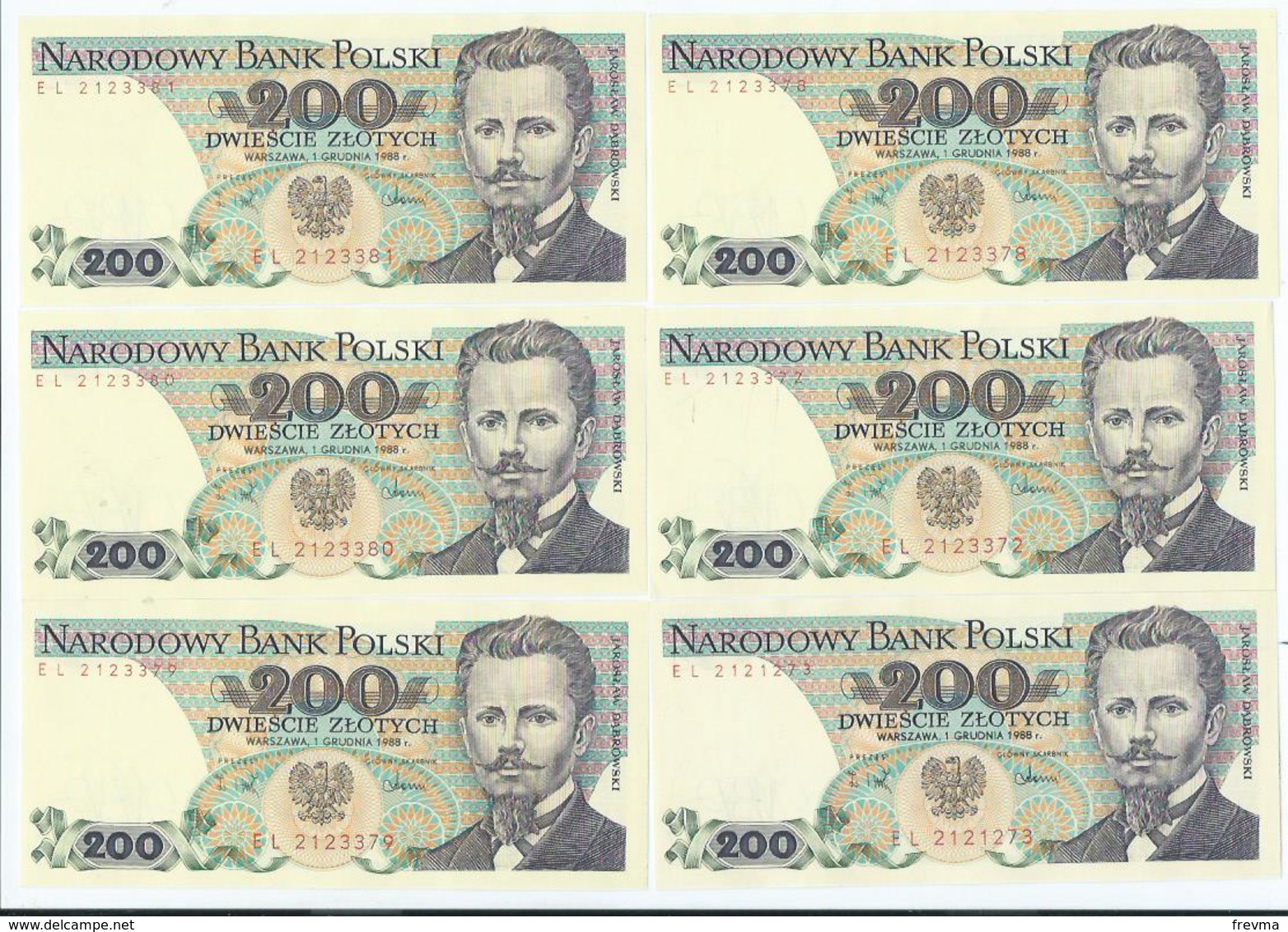 Billet Neuf De Banque De 200 Zlotych 1975-1988 - Poland