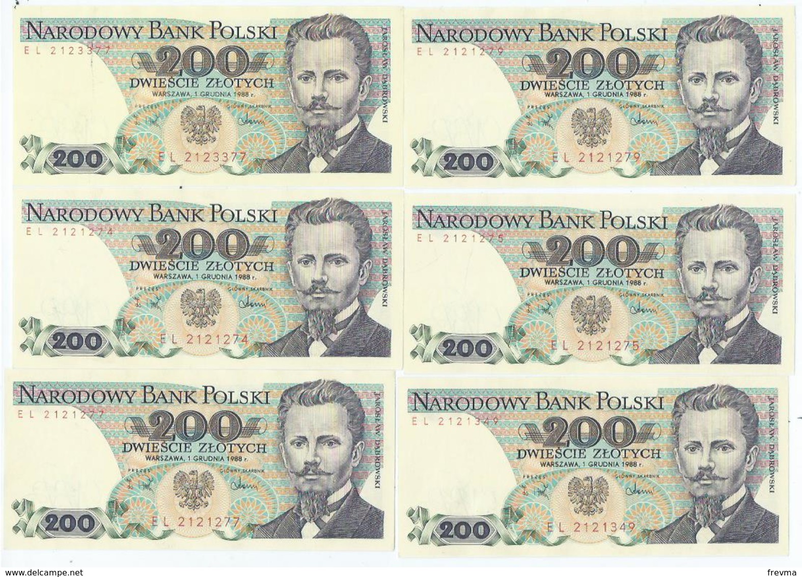 Billet Neuf De Banque De 200 Zlotych 1975-1988 - Pologne