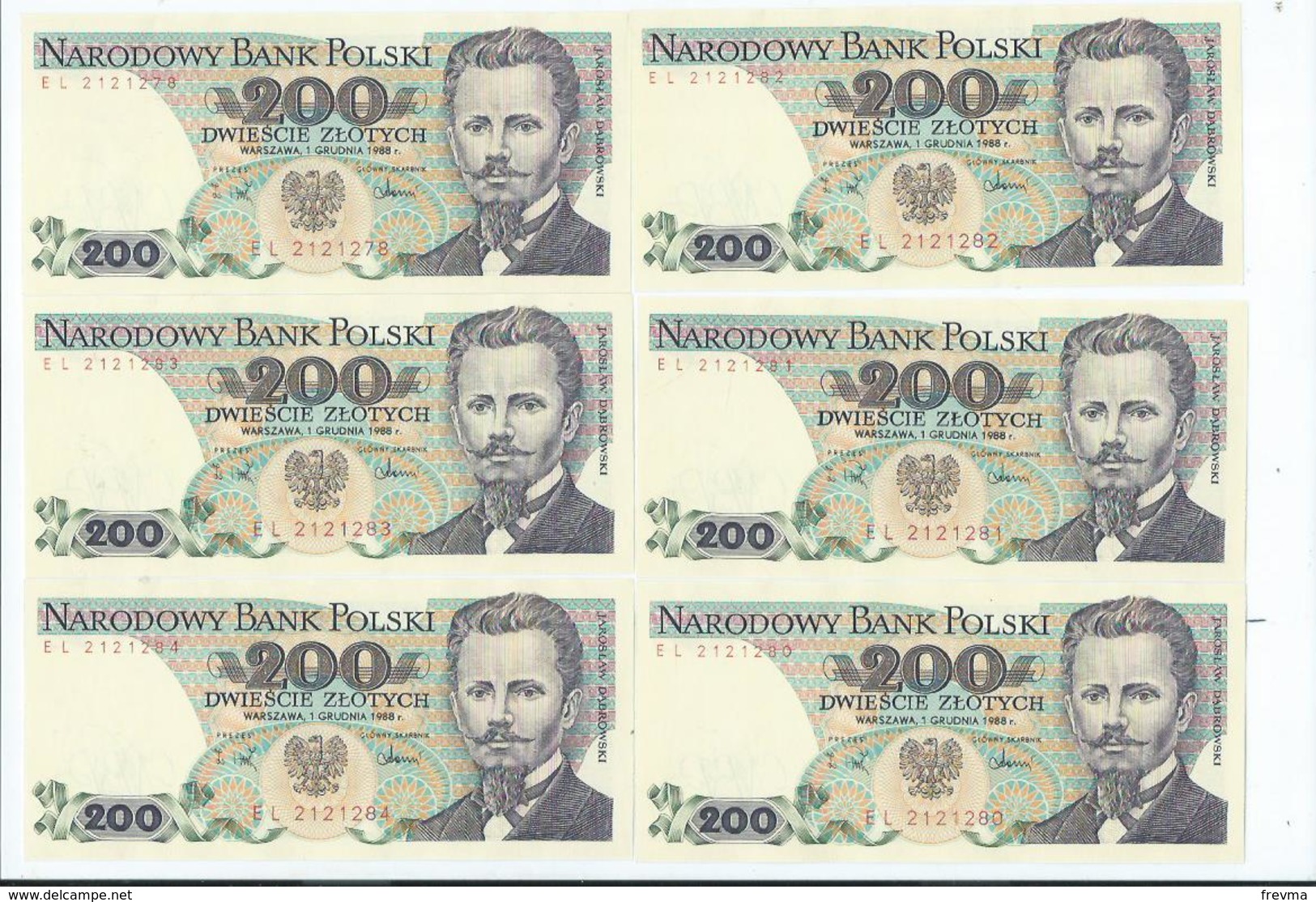 Billet Neuf De Banque De 200 Zlotych 1975-1988 - Pologne