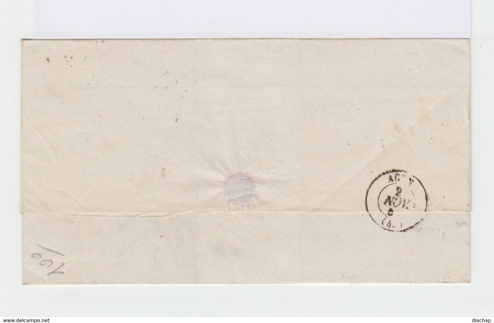Sur Lettre. Napoléon III 20 C. Bleu, Type I.  (571) - 1849-1876: Période Classique