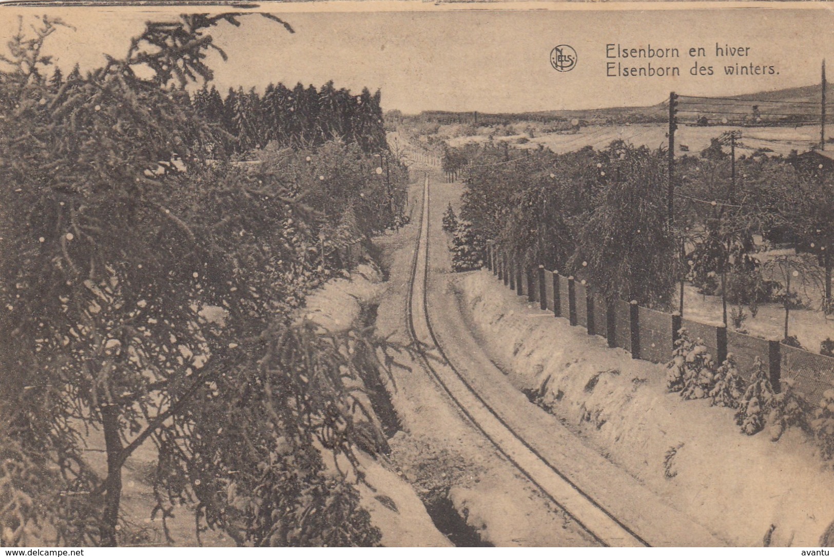 ELSENBORN / LE CHEMIN DE FER ET LE CAMP  EN HIVER - Elsenborn (Kamp)