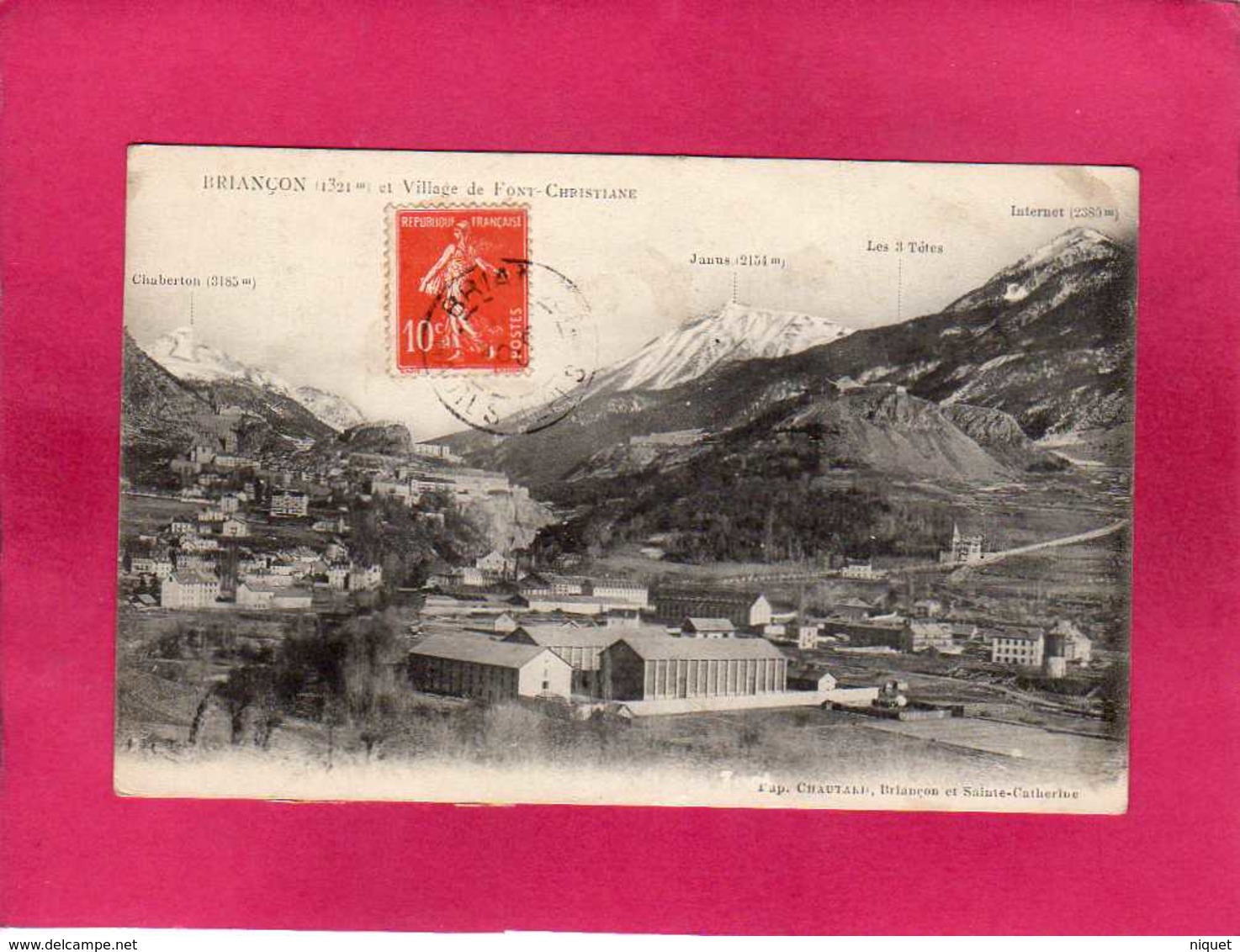 05 Hautes Alpes, Briançon Et Village De Font-Christiane, (Chautard) - Briancon