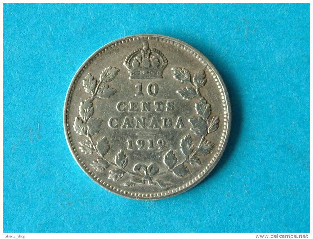10 CENTS 1919 / KM 23 ( For Grade, Please See Photo ) ! - Canada