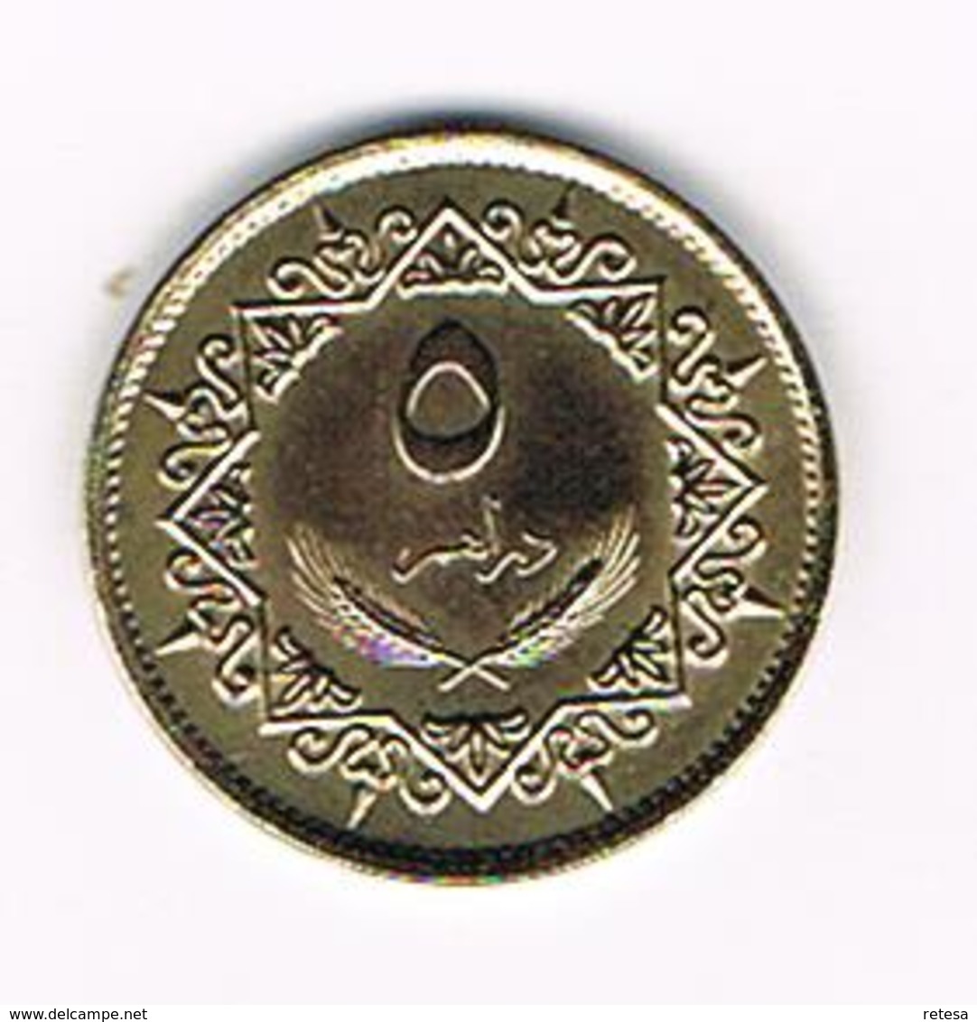 &   LIBYA  5 DIRHAMS  1975 - Libye