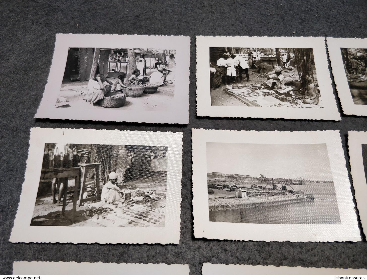 RARE ANTIQUE ORIGINAL LOT X 12 SMALL ORIGINAL PHOTOS INDIA SRI LANKA ZANZIBAR MARKETS VIEWS PEOPLE - Autres & Non Classés