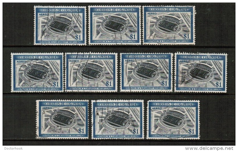 COLUMBIA  Scott # C 249 USED WHOLESALE LOT OF 10 (WH-164) - Vrac (max 999 Timbres)