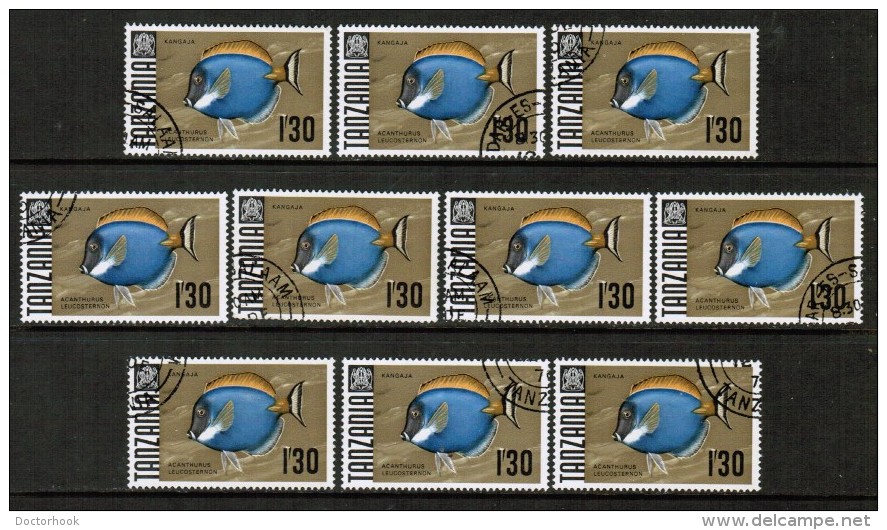 TANZANIA  Scott # 29 USED WHOLESALE LOT OF 10 (WH-191) - Vrac (max 999 Timbres)