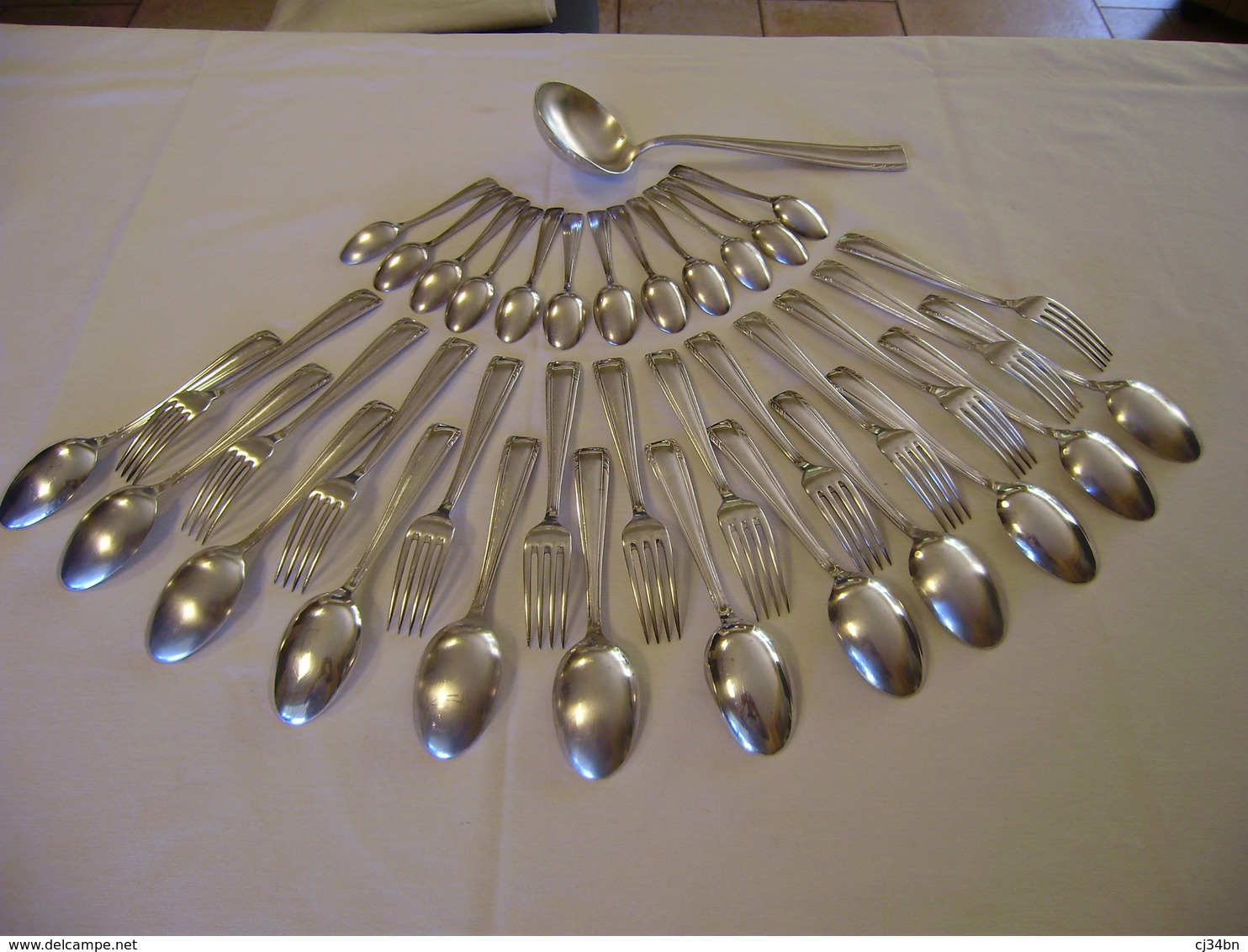 Coffret 12 Couverts Métal Argenté Frionnet François - Silverware