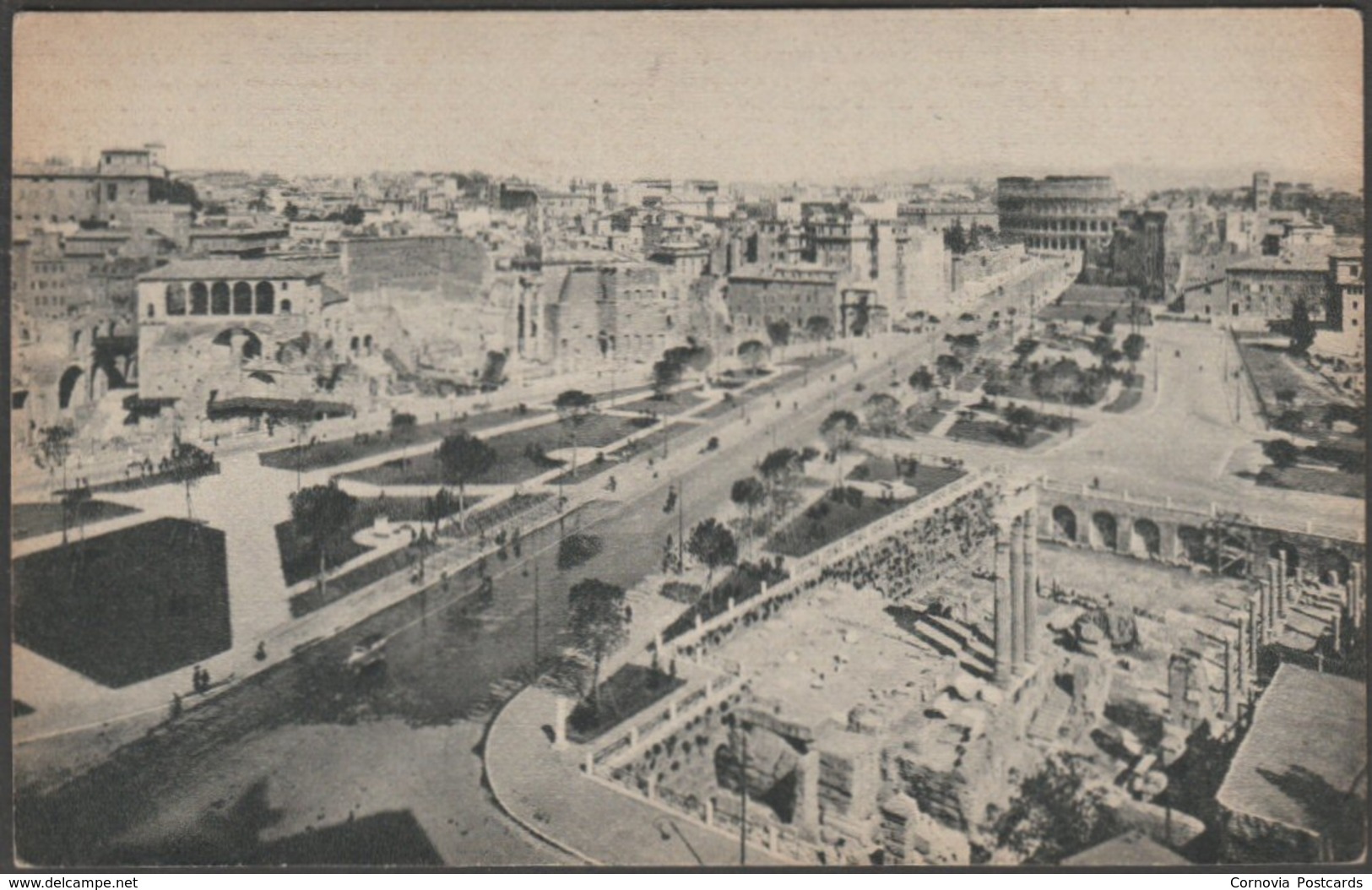 Via Dell'Impero, Roma, Lazio, C.1920 - Verdesi Cartolina - Panoramic Views