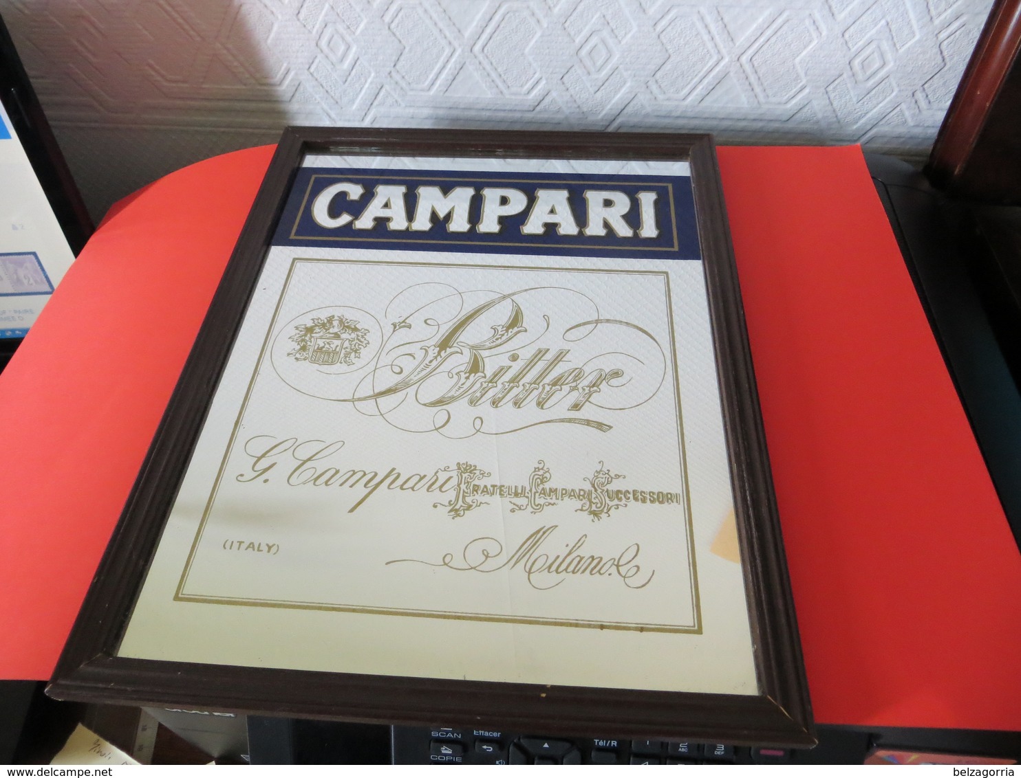 MIROIR PUBLICITAIRE CAMPARI  BITTER   -  G. CAMPARI  MILANO -  (  ITALY  )  ( Pas Courant ) - Spiegels