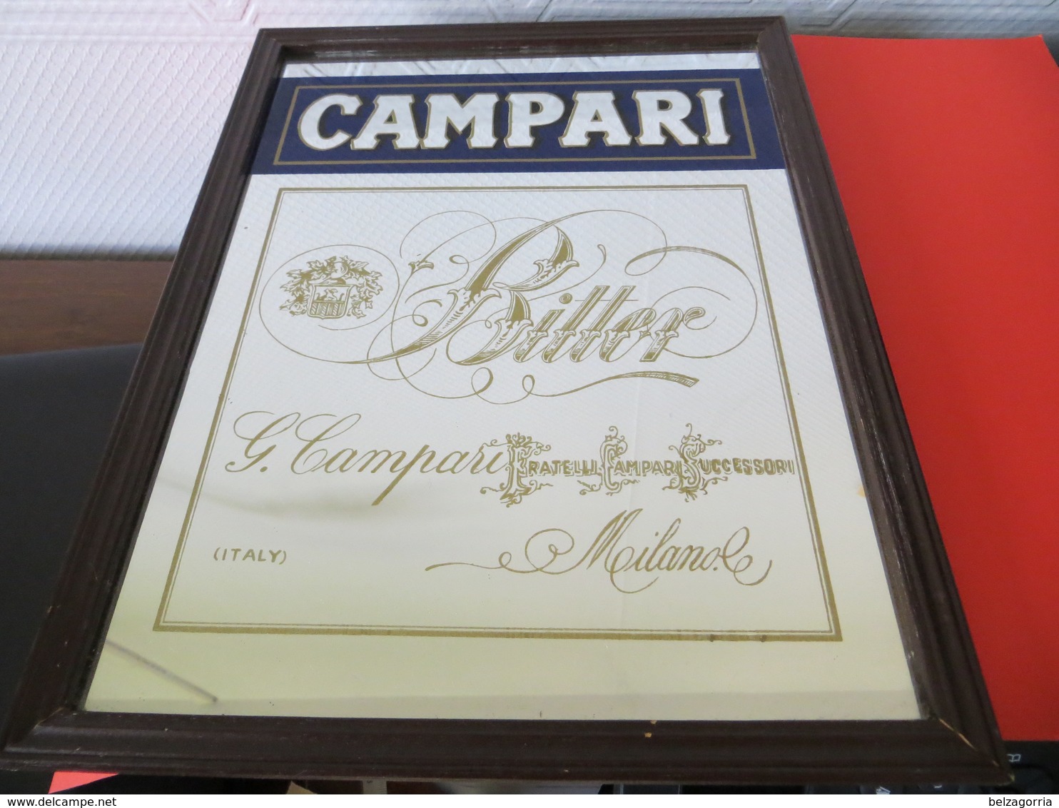 MIROIR PUBLICITAIRE CAMPARI  BITTER   -  G. CAMPARI  MILANO -  (  ITALY  )  ( Pas Courant ) - Spiegel