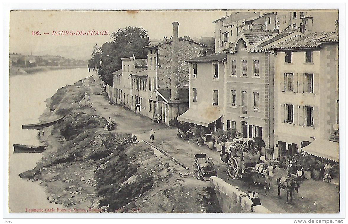 CPA 26 Drôme Bourg De Péage Les Bords De L'Isére Les Quais Animés Près De Romans Peyrins Genissieux Chatuzange Le Goubet - Autres & Non Classés