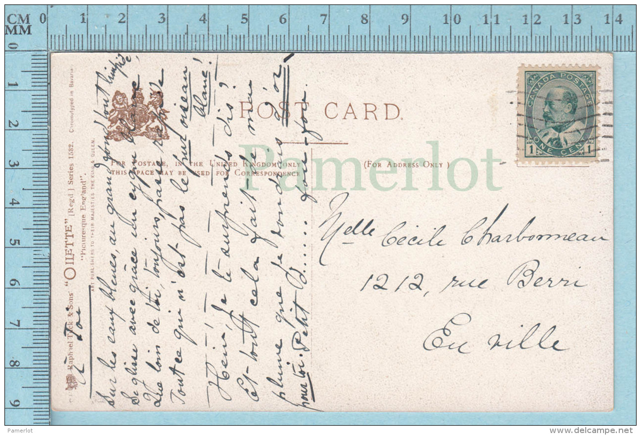 CPA Voyagé 1905 - Raphael Tuck Oilette, # 1532, Pond On Keston Common Kent - Stamp CND #89 - Tuck, Raphael