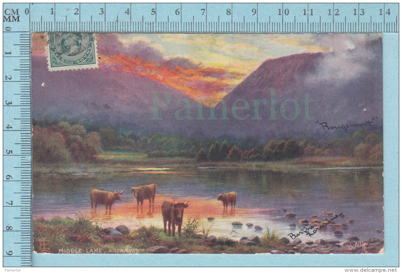 CPA Voyagé 1906 - Raphael Tuck Oilette,  - Killarney, Middle LakeGlow  #6264 - Stamp CND #89 - Tuck, Raphael