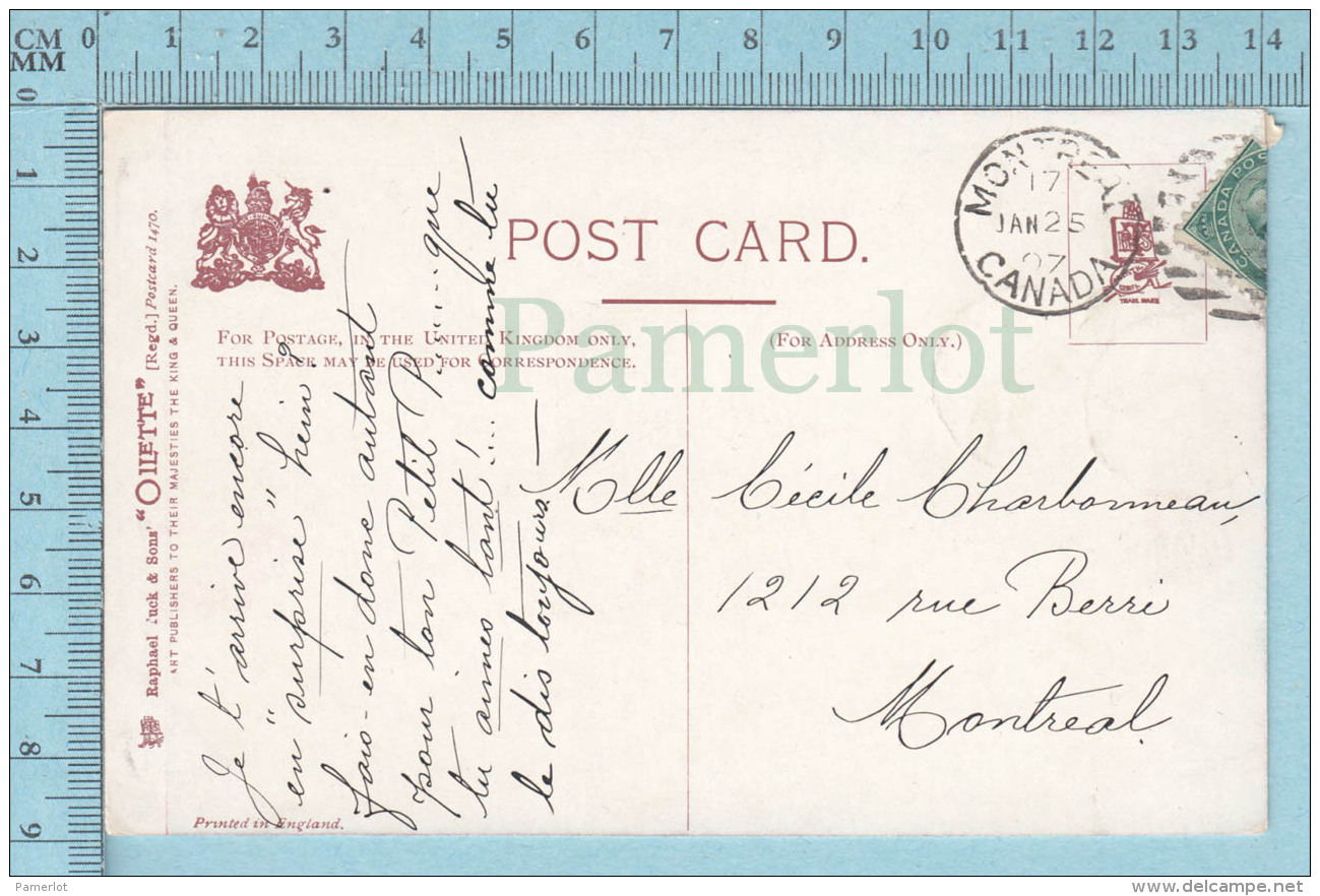 CPA Voyagé 1907 - Raphael Tuck Oilette,  -Abbey Cateway, Carlisle  #1470 - Stamp CND #89 - Tuck, Raphael