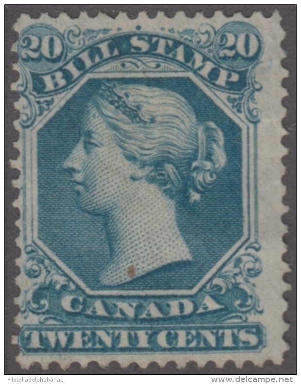 F-EX3523 CANADA REVENUE VICTORIA QUEEN. 20c. UNUSED - Portomarken