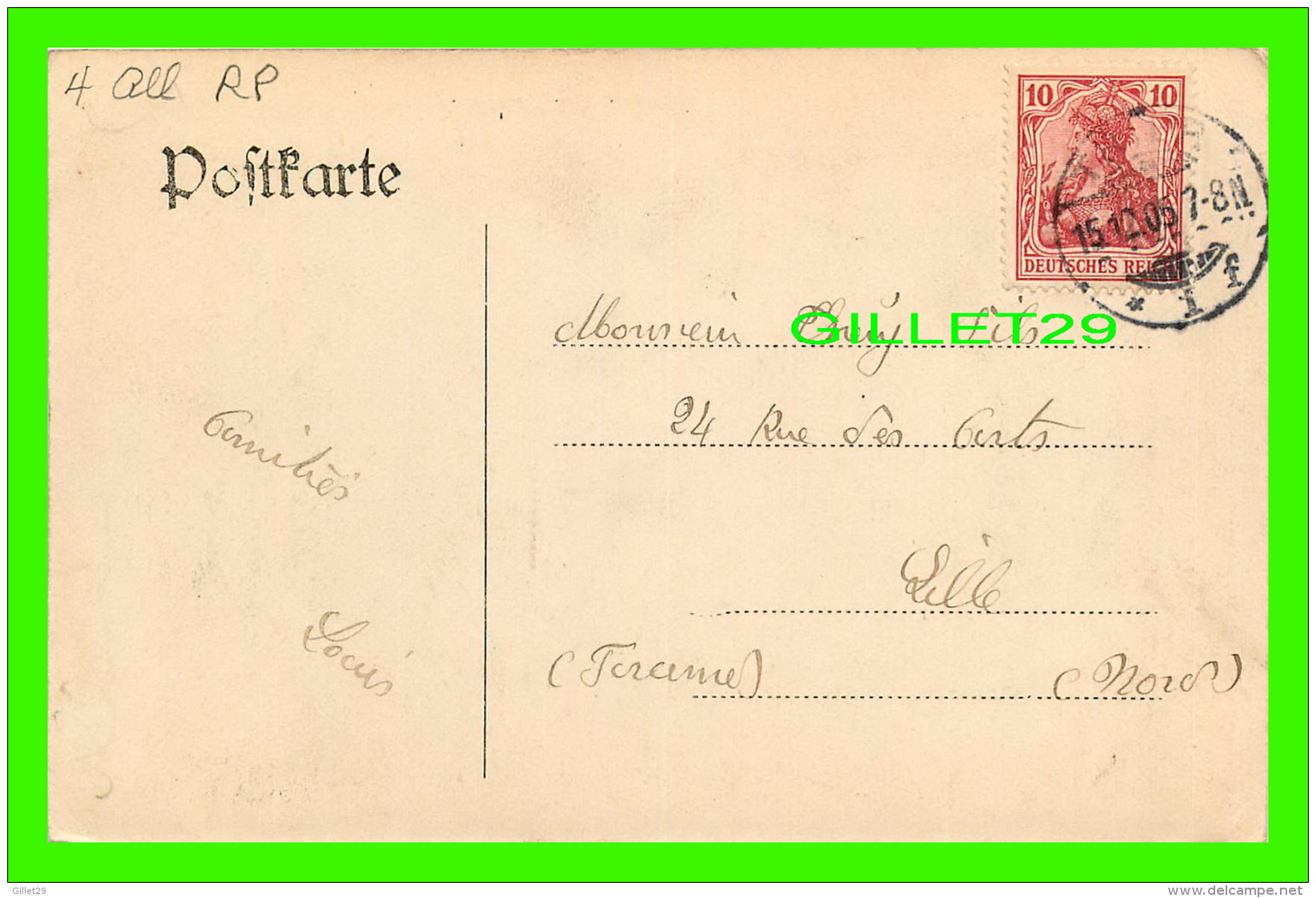 TRIER, GERMANY - ROMISCHE THERMEN -  TRAVEL IN 1905 - 3/4 BACK - - Trier