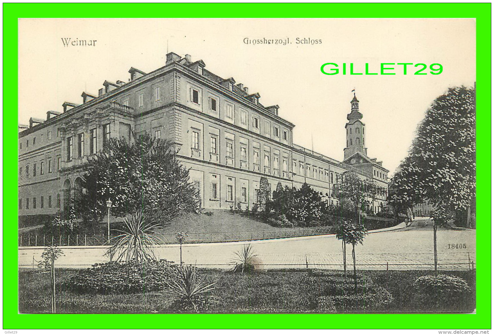 WEIMAR, GERMANY - GROSSHERZOGL, SCHLOSS -  3/4 BACK - REINTCKE &amp; RUBIN, 1906 - - Weimar