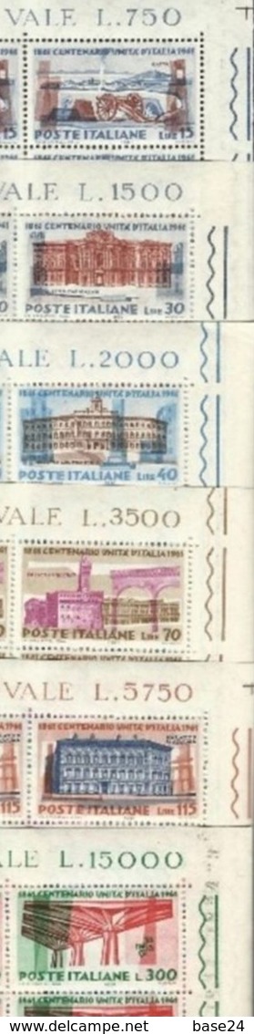 1961 Italia Italy Repubblica UNITA' D'ITALIA 50 Serie Di 6v. In Foglio MNH** Sheet - Hojas Completas