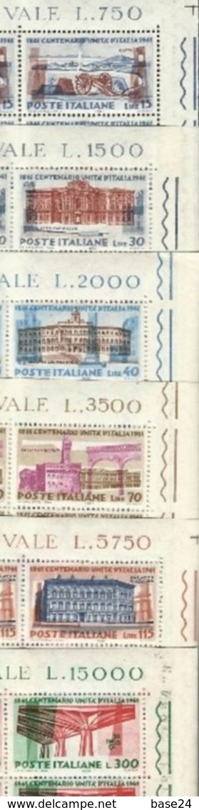 1961 Italia Italy Repubblica UNITA' D'ITALIA 50 Serie Di 6v. In Foglio MNH** Sheet - Fogli Completi