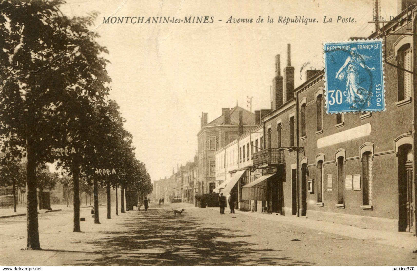 MONTCHANIN LES MINES - Avenue De La République La Poste - Autres & Non Classés