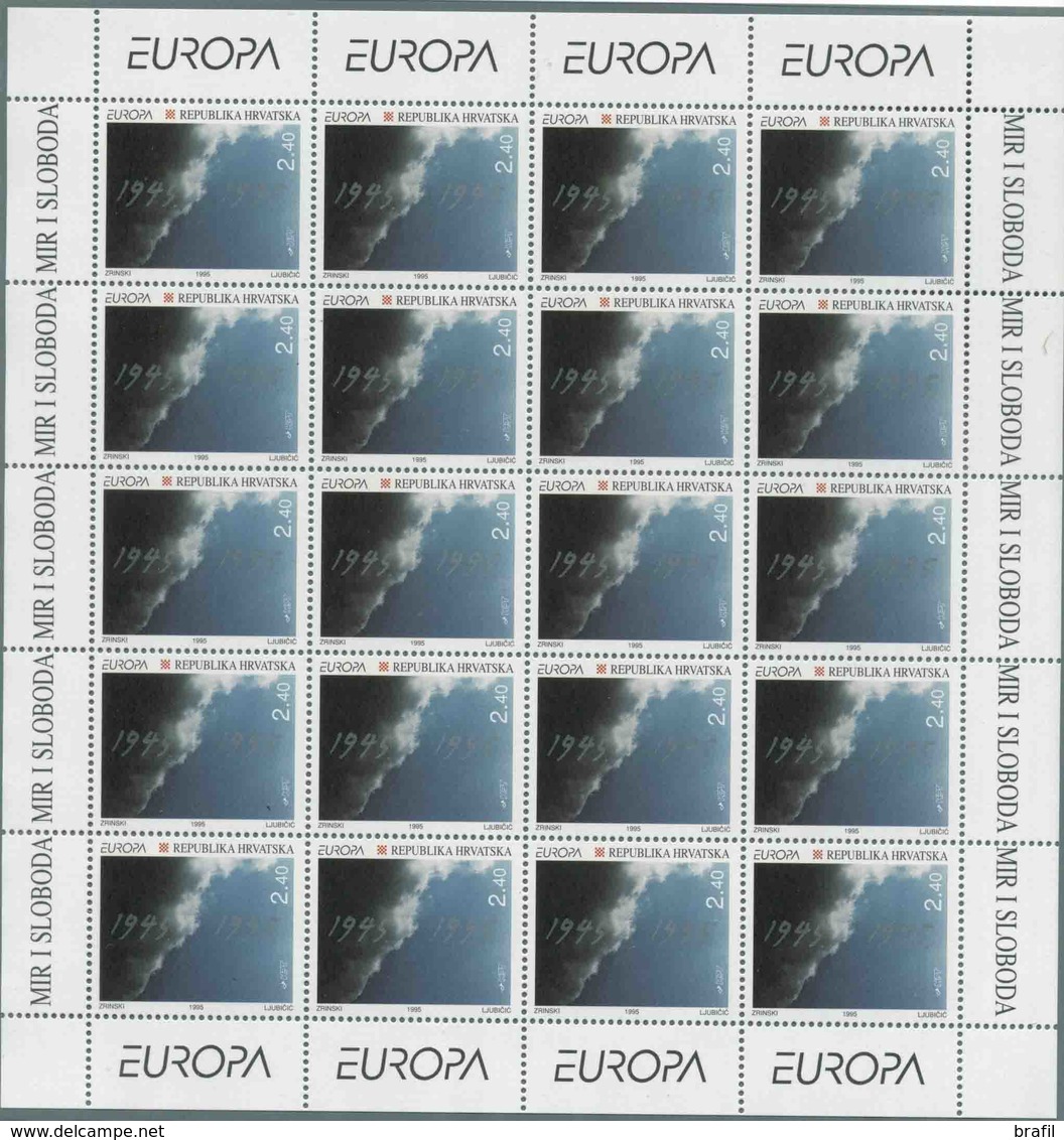 1995 Europa C.E.P.T., Minifogli Croazia, Serie Completa Nuova (**) - 1995