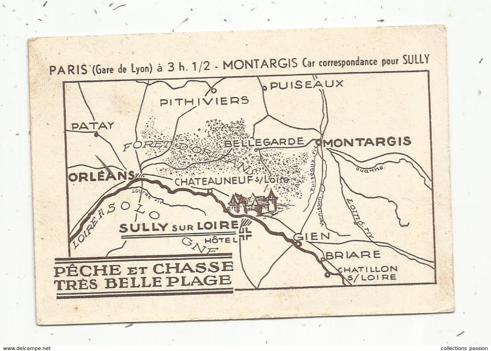 Carte De Visite , HOTEL DU CENTRE , Relais Saint Hubert , Restaurant , Baraméricain , SULLY SUR LOIRE , 2 Scans - Cartes De Visite