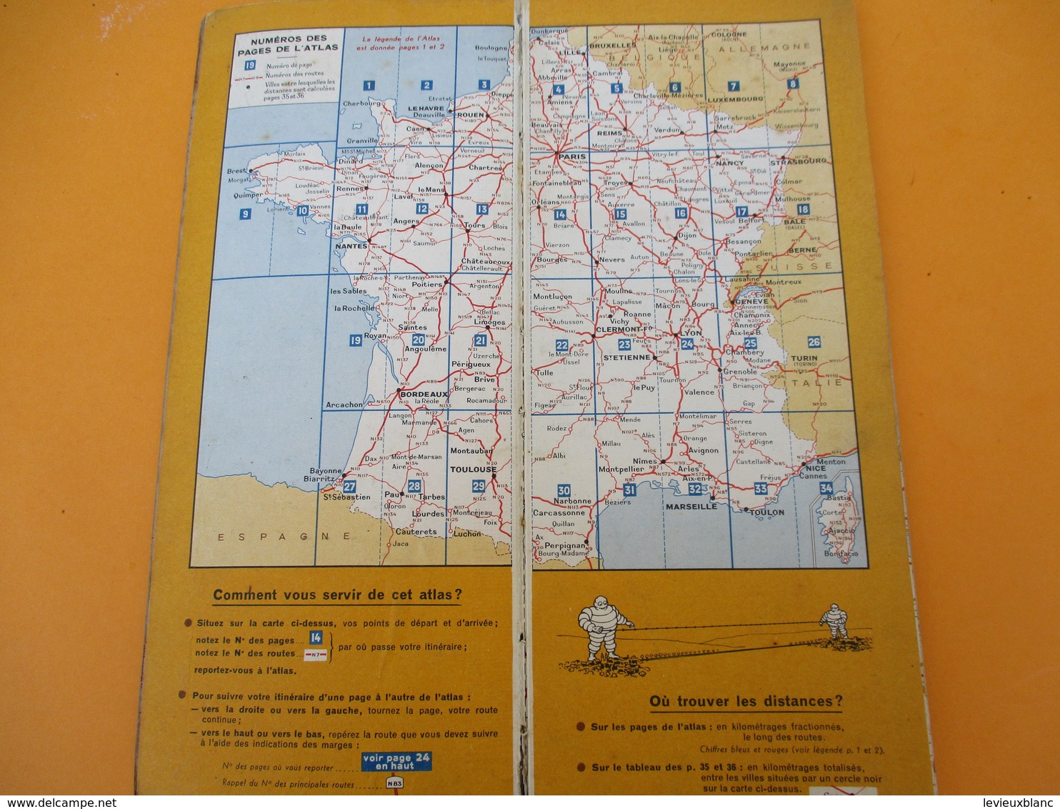 Pneu Michelin / Atlas Des Routes De FRANCE/Service Du Tourisme/40 Pages Compris Couverture/Schneider Et Mary/1942 PGC198 - Roadmaps