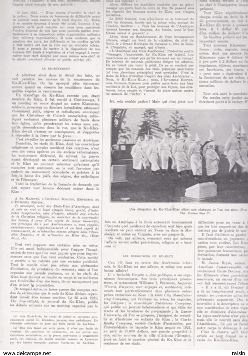 1923 L'Occupation De La RUHR,Essen -Général Boyer, Général De Viry,général Rampont - Verso: Ku-Klux-Klan   BE - Sin Clasificación