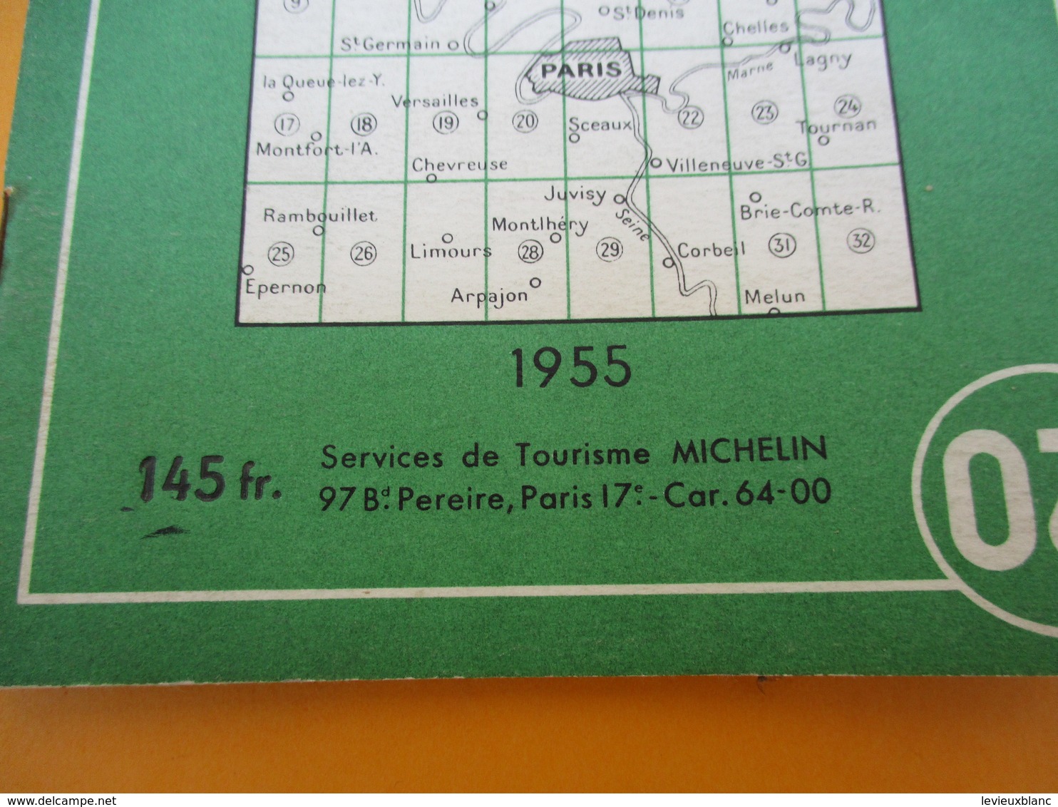 Pneu Michelin / Carte Cycliste/ 50 Km Autour De Paris/ Services De Tourisme/1955     PGC199 - Carte Stradali