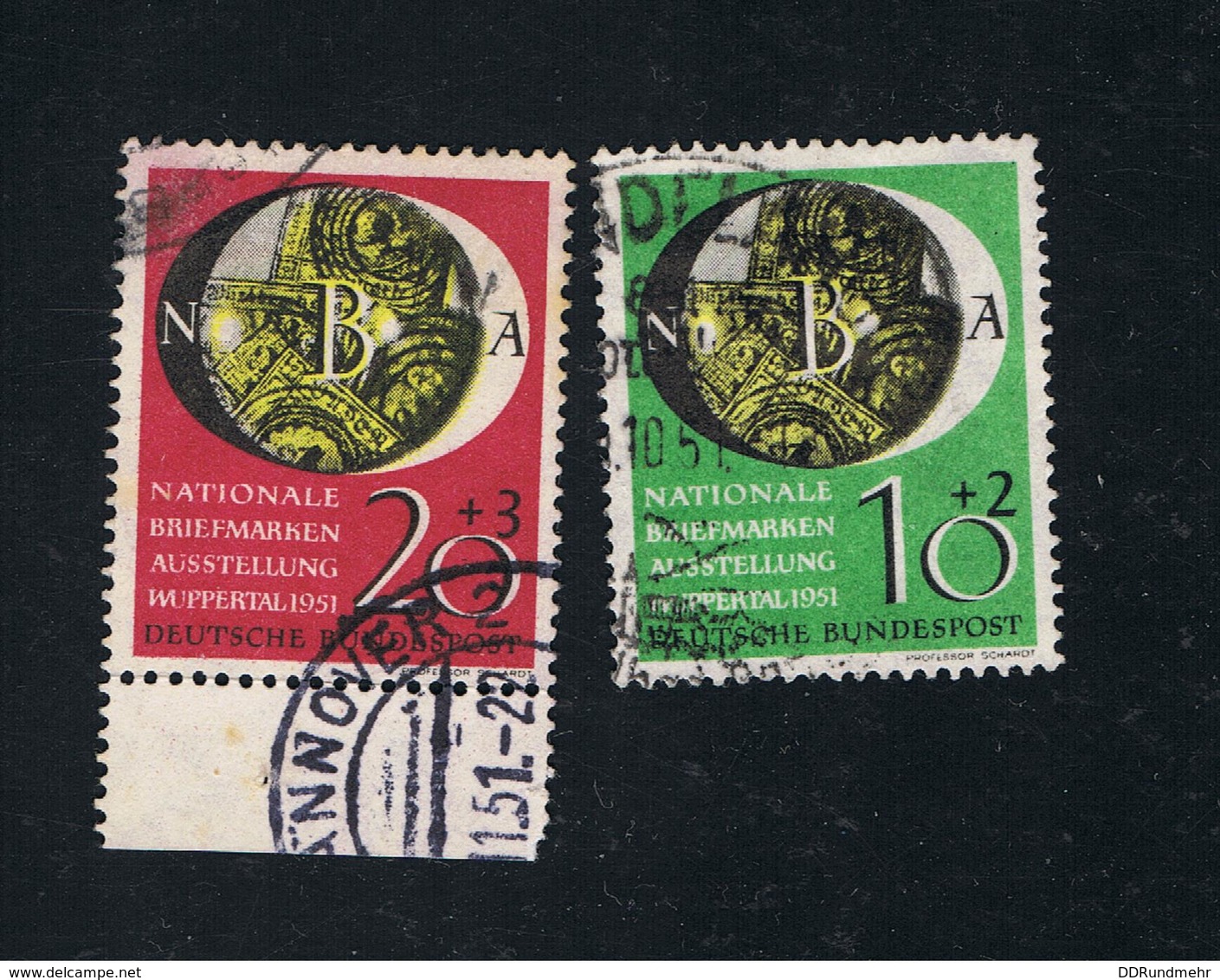 14. Sept. 1951  Nationale Briefmarkenausstellung Wuppertal Michel 141 Bis 142  Gestempelt O - Gebraucht