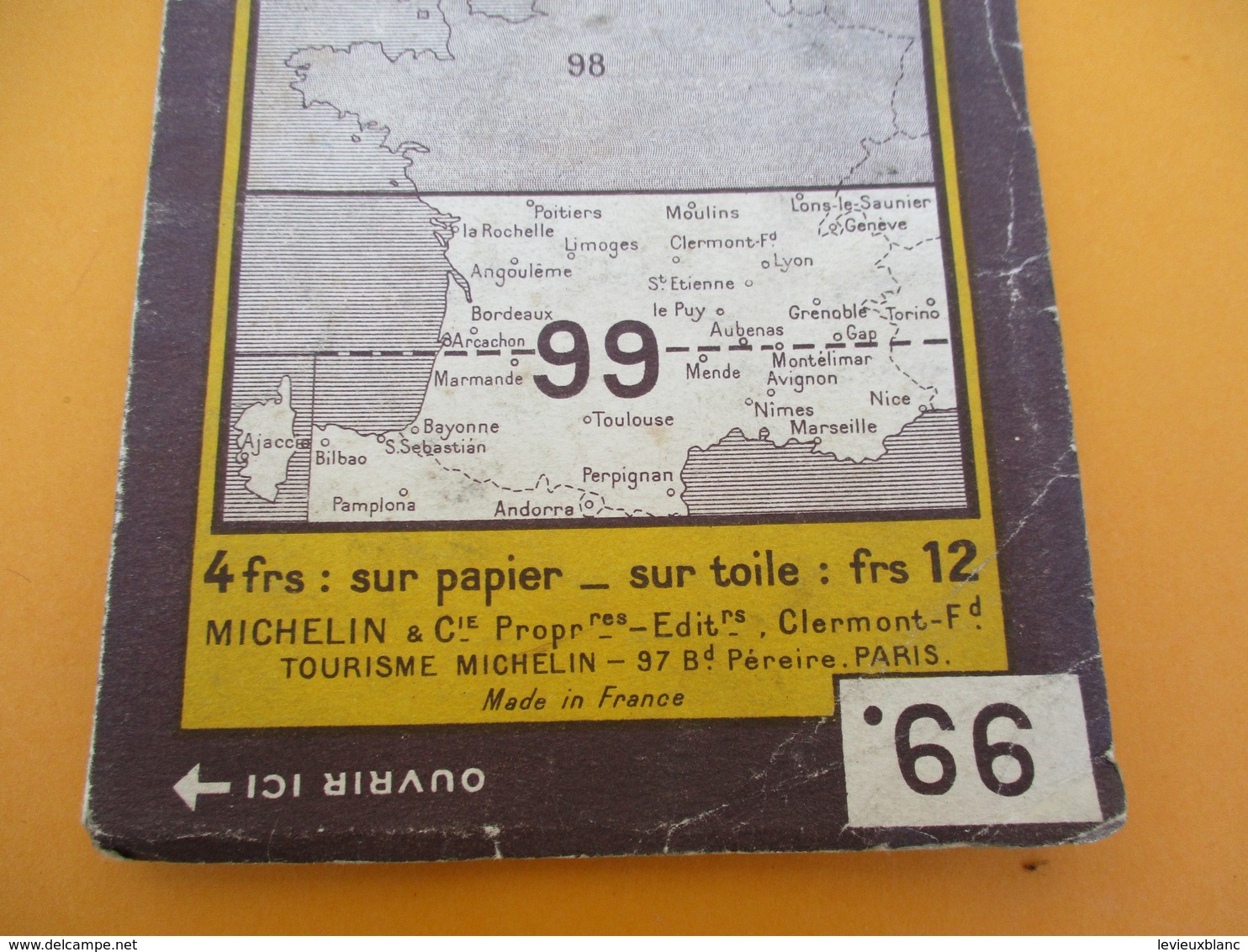 Pneu Michelin / Les Grandes Routes De France/ FRANCE-SUD/ N°99/Maillet/SAINT OUEN/Vers 1930-40   PGC200 - Cartes Routières