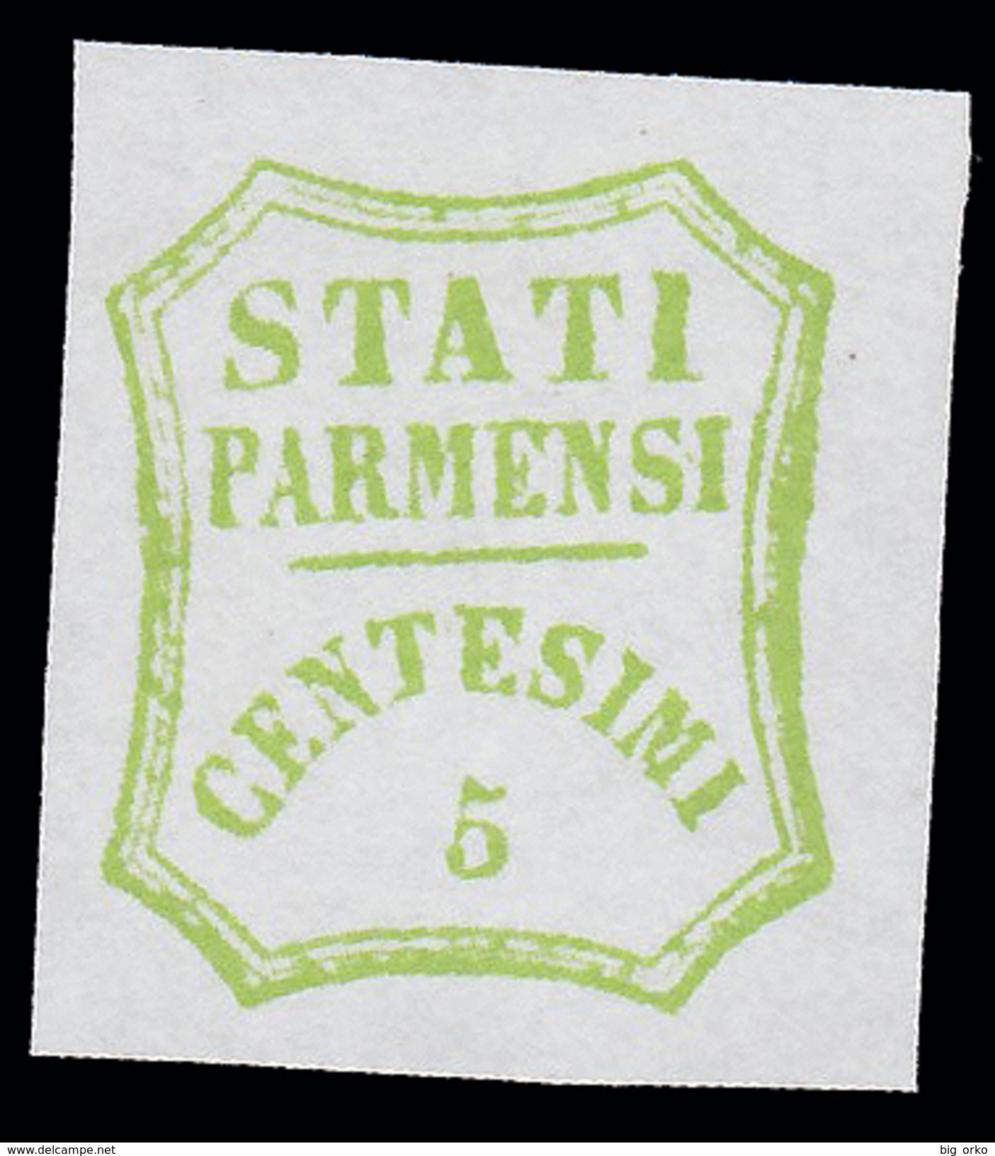 Parma - Governo Provvisorio: 5 C. Verde Giallo - 1859 - Parma