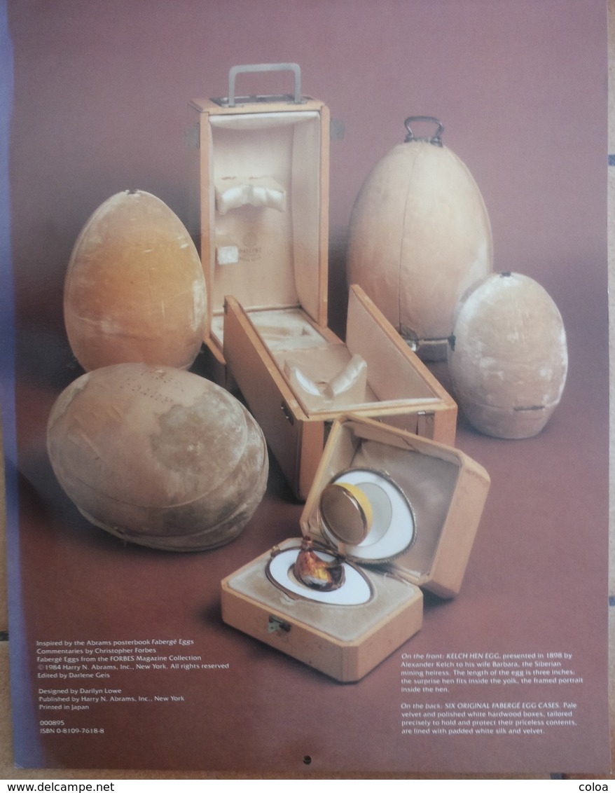 Calendrier Œufs Fabergé Calendar 1985 Fabergé Eggs - Big : 1981-90