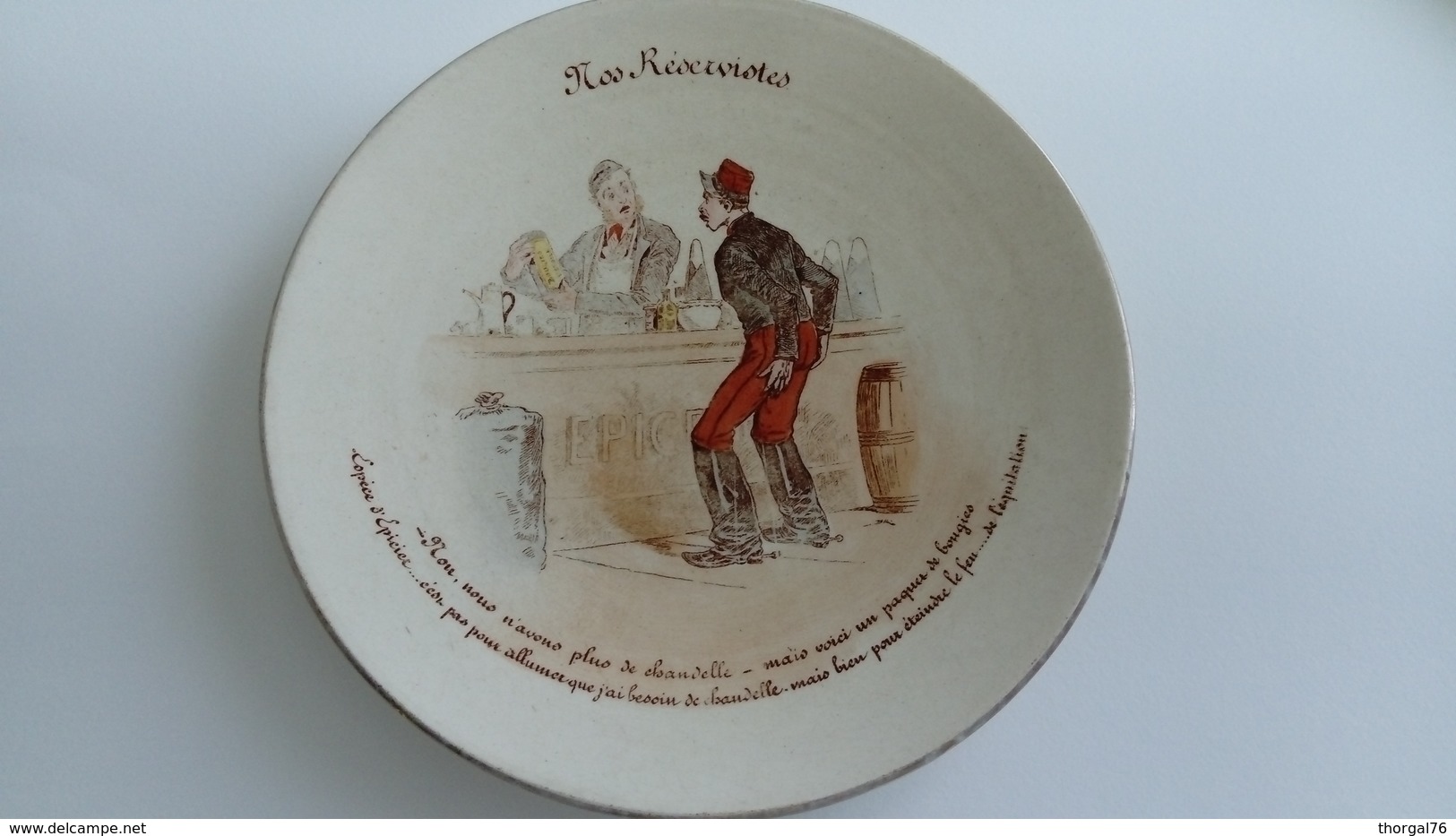 GUERRE DE 1870 ASSIETTE HUMORISTIQUE LUNEVILLE - Lunéville (FRA)