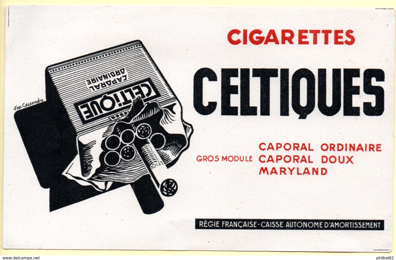 Buvard Cigarettes Celtique. - Tabak & Cigaretten