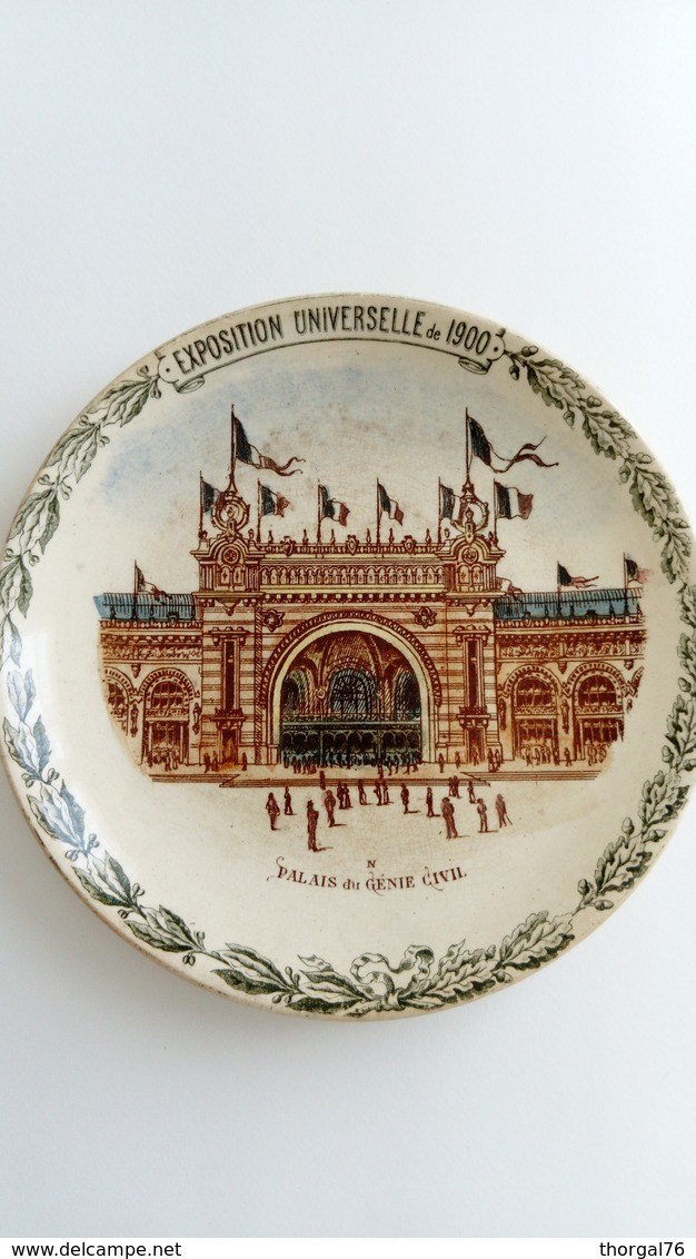 EXPOSITION UNIVERSELLE DE 1900 SUPERBE ASSIETTE D'EPOQUE - Lunéville (FRA)